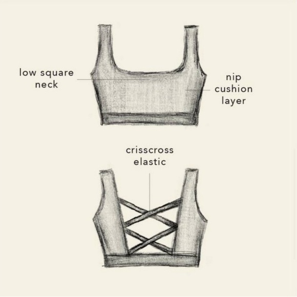 Blogilates Women's Sweetheart criss cross bra Blue Floral sz Medium - Picture 4 of 6